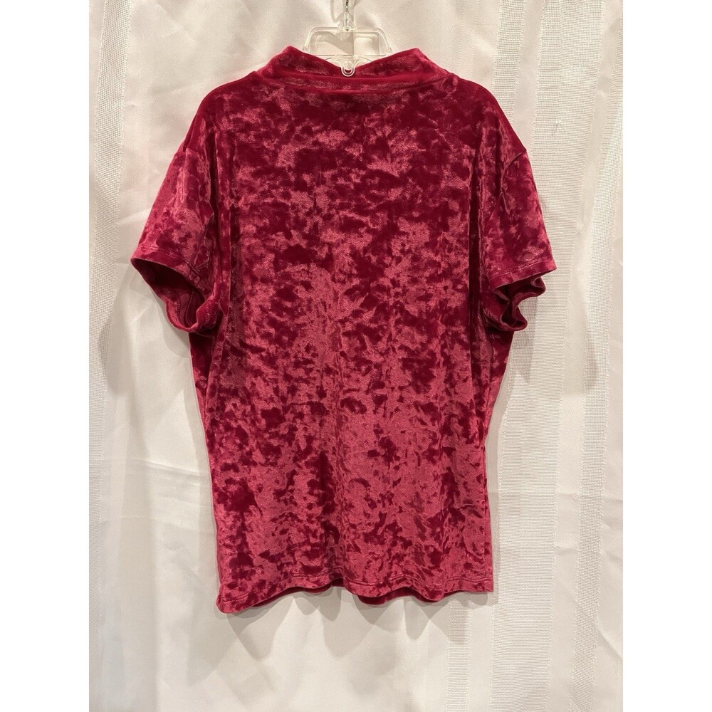 A New Day Crushed Pink Velvet Top